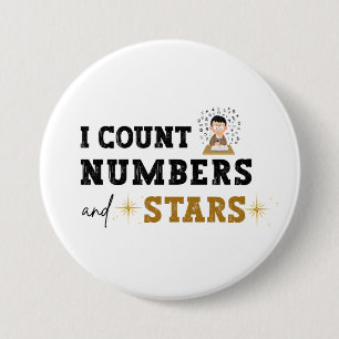 I Count Numbers and Stars - Accountant 7.5 Cm Round Badge