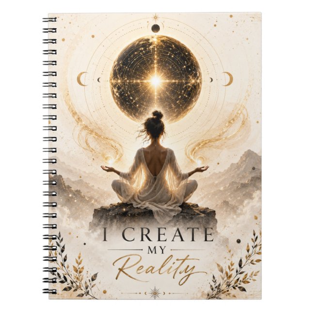 I Create My Reality – Inspirational Notebook (Front)