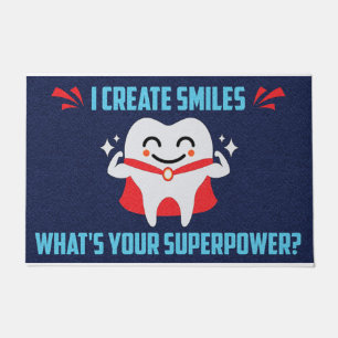 I Create Smiles, Superpower Mat, Kid Room Decor Doormat