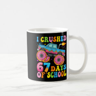 I Crush 67 Days Of School Monster Truck Funny 67 B Coffee Mug