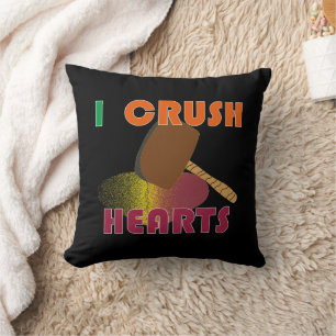 "I Crush Hearts" Anti-Valentine's Day Pillow