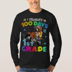 I Crushed 100 Days Of 1st Grade Dirt Bike Backpack T-Shirt