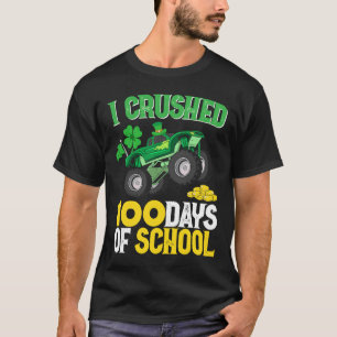 I Crushed 100 Days Of School Awesome St Patrick's T-Shirt
