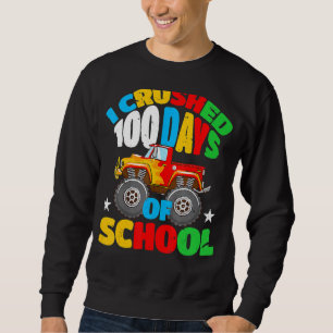 I Crushed 100 Days Of School Boys 100th Day Of Sch Sweatshirt