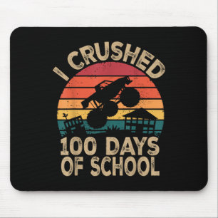 I Crushed 100 Days Of School Boys Kids 100th Day O Mouse Pad