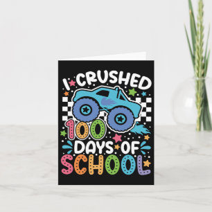 I Crushed 100 Days Of School Cute Construction Exc Card