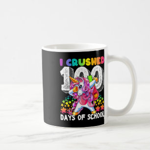 I Crushed 100 Days Of School Dabbing Unicorn Gift Coffee Mug