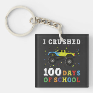 I Crushed 100 Days Of School Key Ring