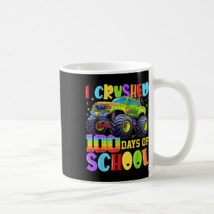 I Crushed 100 Days Of School Kid Boy Monster Truck Coffee Mug