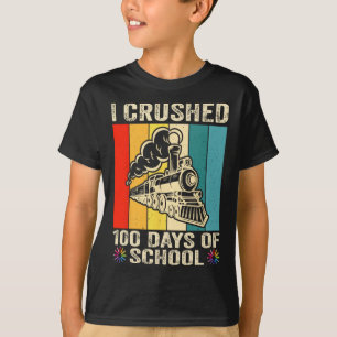 I Crushed 100 Days Of School Kids  T-Shirt
