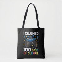 I Crushed 100 Days of School Monster Truck Boys