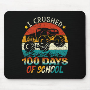I Crushed 100 Days Of School Monster Truck Kids Bo Mouse Pad