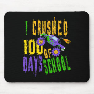 I Crushed 100 Days of School - Monster Truck Love Mouse Pad
