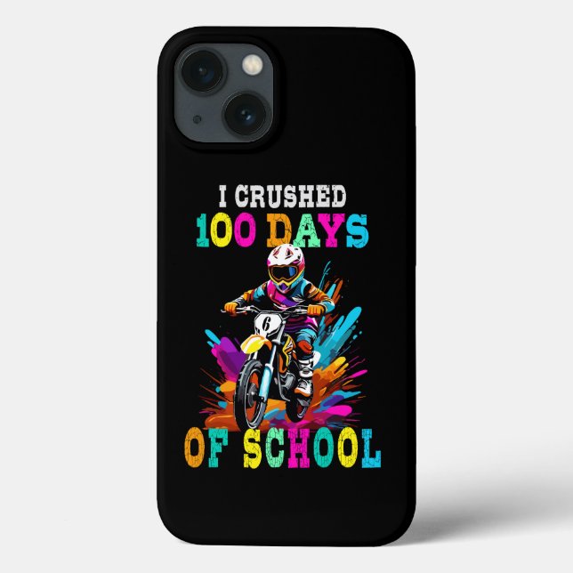 I crushed 100 days of school Motocross Case-Mate iPhone Case (Back)