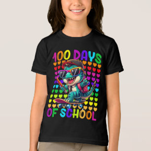 i crushed 100 days of school student kids teachers Tri-Blend shirt