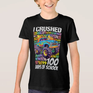 i crushed 100 days of school student kids teachers Tri-Blend shirt