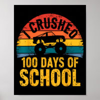 I Crushed 100 Days Of School Truck Lovers Kids Tea