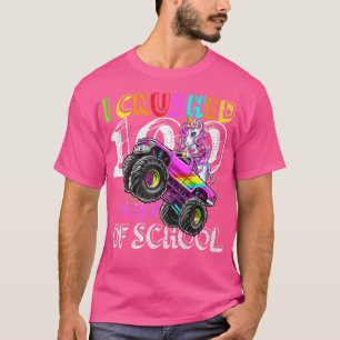 I Crushed 100 Days of School Unicorn Monster Truck T-Shirt
