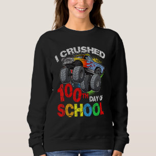 I Crushed 100th Day Of School Shirt Monster Truck 
