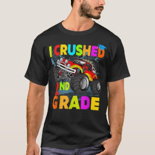 I Crushed 2nd Grade Monster Truck Graduation Kids  T-Shirt