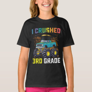 I Crushed 3rd Grade Monster Truck Graduation T-Shirt