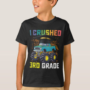 I Crushed 3rd Grade Monster Truck Graduation T-Shirt