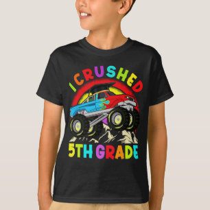 I Crushed 5th Grade Monster Truck Graduation Cap  T-Shirt