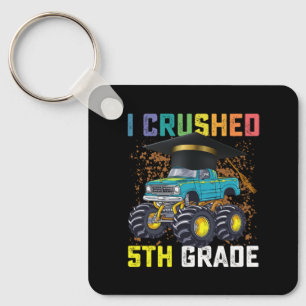 I Crushed 5th Grade Monster Truck Graduation Key Ring