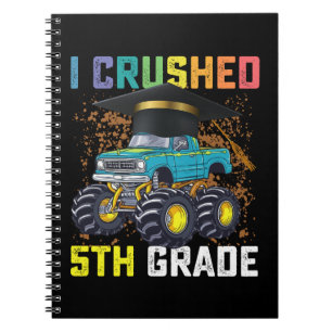 I Crushed 5th Grade Monster Truck Graduation Notebook