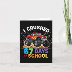 I Crushed 67 Days Of School 67 Meme 6 7 Monster Tr Card