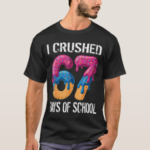 I Crushed 67 Days Of School Boys Ice Cream Drip Ae T-Shirt