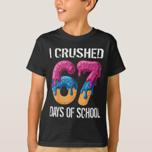I Crushed 67 Days Of School Boys Ice Cream Drip Ae T-Shirt