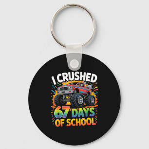 I Crushed 67 Days Of School Funny Meme Gen Z Stude Key Ring