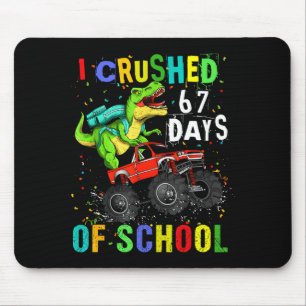 I Crushed 67 Days Of School Funny Six Seven Meme B Mouse Pad