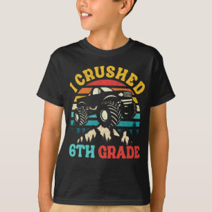 I Crushed 6th Grade Monster Truck Graduation Cap  T-Shirt