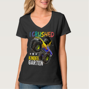 I Crushed Kindergarten Graduation Boys Monster Tr T-Shirt