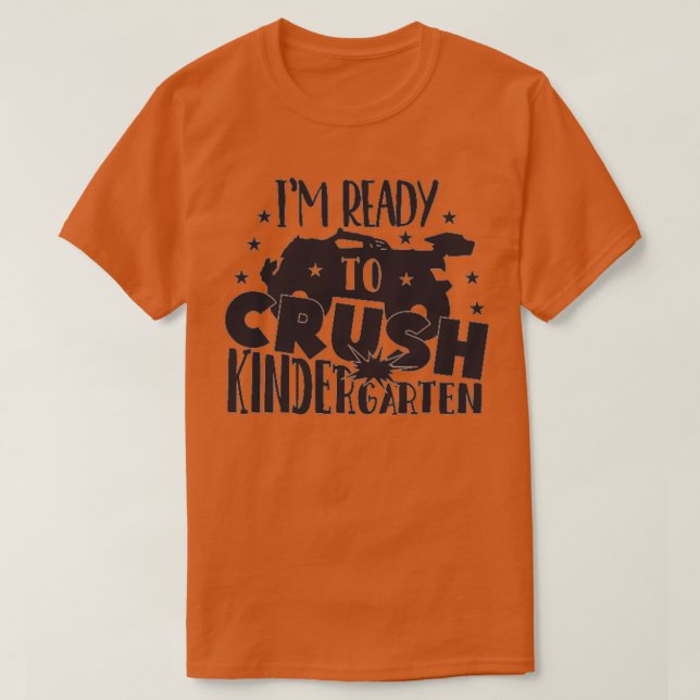 I Crushed Kindergarten Monster Truck Graduation 20 T-Shirt (Design Front)