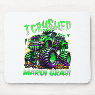 I Crushed Mardi Gras Monster Truck For Boys And Ki Mouse Pad