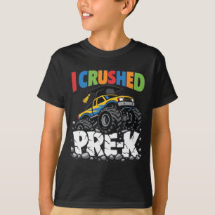 I Crushed Pre K kindergarten Graduation Boys Kids T-Shirt