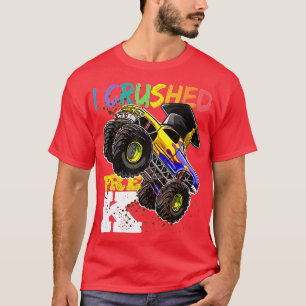 I Crushed PreK Monster Truck Graduation Cap Gift B T-Shirt