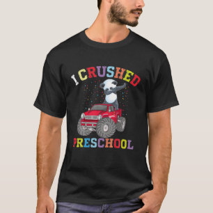 I Crushed Preschool Dabbing Panda Truck Graduation T-Shirt