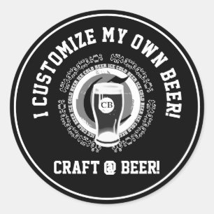 I Customise My Own Beer Classic Round Sticker