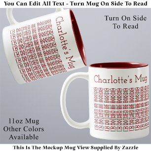 I’d Rather Be Baking & Name 154MW Hidden Message Two-Tone Coffee Mug