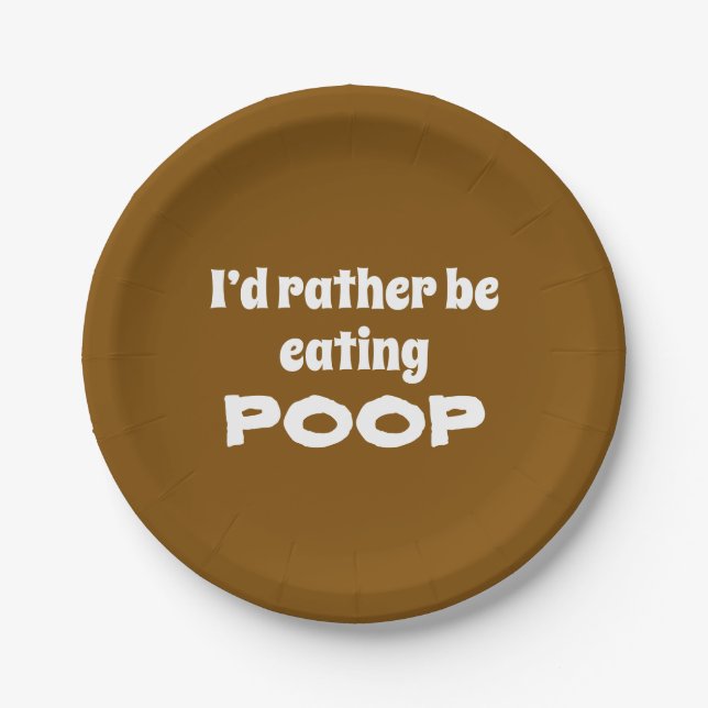 I’d rather be eating… paper plate (Front)