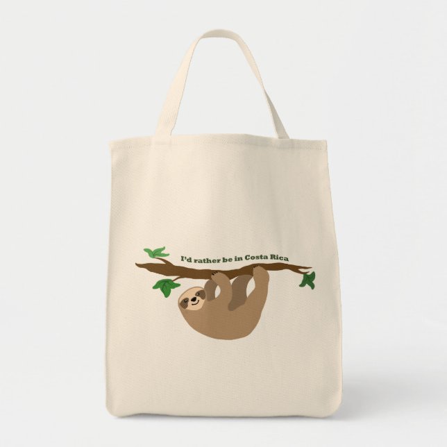 I’d rather be in Costa Rica Tote Bag (Front)