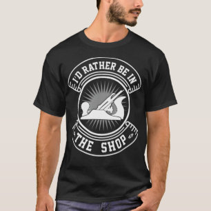 I d rather be in the shop space theme bagel bird T-Shirt