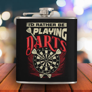 I’d Rather be Playing Darts Flask 6 oz.