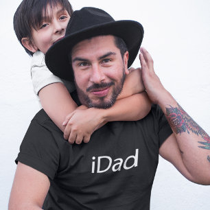 i Dad (iDad) Black T-Shirt - Father's Day Gift