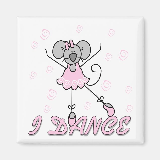 I Dance Mouse Ballet Magnet (Front)