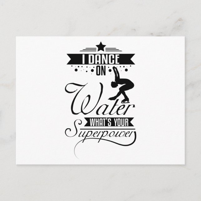 I Dance On Water Postcard (Front)